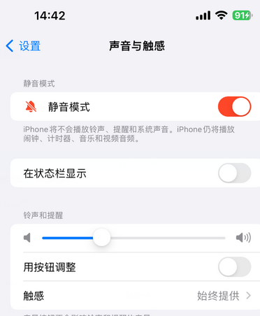 丽水苹果15Pro维修网点分享iPhone15Pro系列机型中隐藏静音图标 